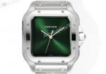 THB Factory Cartier Santos Green/Blue Face Stainless Steel Band 1847 MC Movement Watch